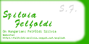 szilvia felfoldi business card